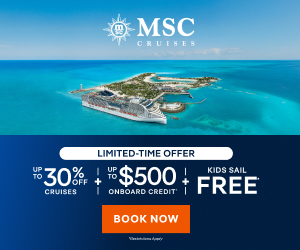 MSC Cruises - up to 30% off, Kids Sail Free + Onboard Credit - Special cruise offer